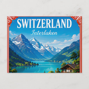 Carte Postale 🏔️ Interlaken Suisse Mémoire de vacances alpines