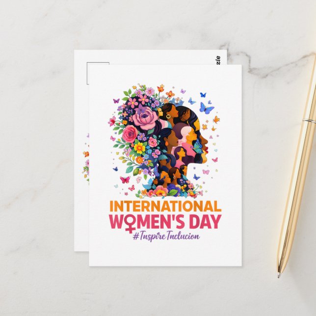 Carte Postale International Women's Day (Devant/Arrière en situation)