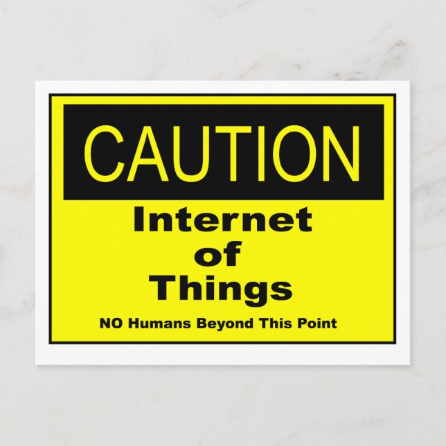 Carte Postale Internet des objets IoT Avertissement Signal d'ave (Devant)