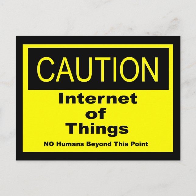 Carte Postale Internet des objets IoT Avertissement Signal d'ave (Devant)