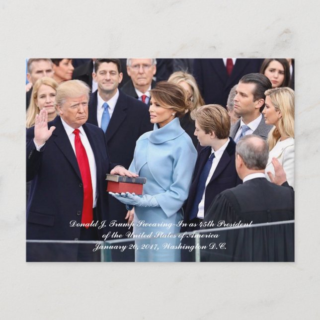 Carte Postale Intervention du 45ème président Donald Trump (Devant)