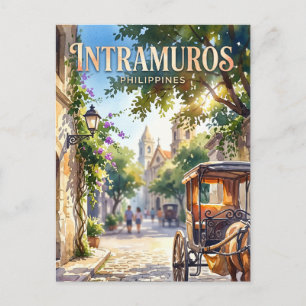 Carte Postale Intramuros, Manille Philippines