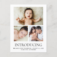 Introduction Baby Custom 3 photos Coeur moderne
