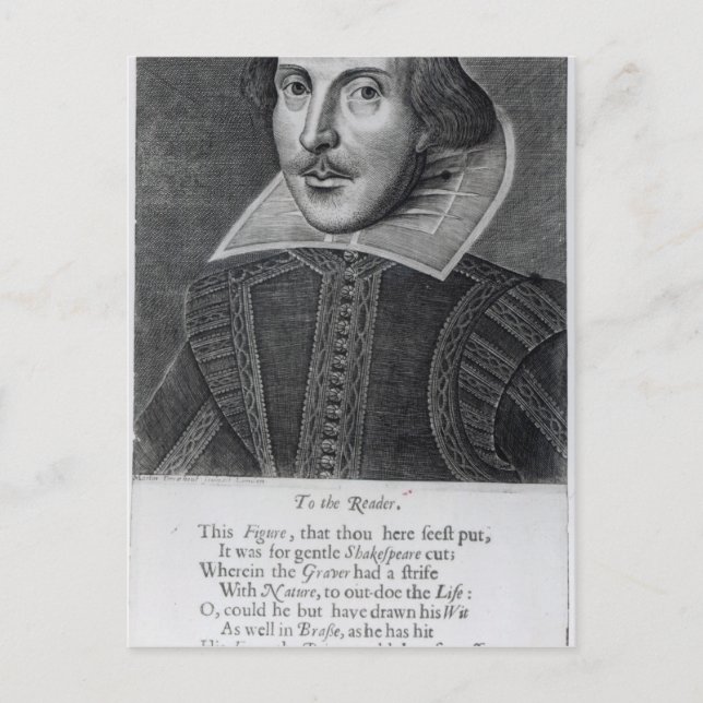 Carte Postale Introduction, "M. William Shakespeares (Devant)