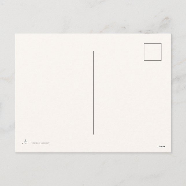 Carte postale introvertie calme solitude minimalis (Dos)