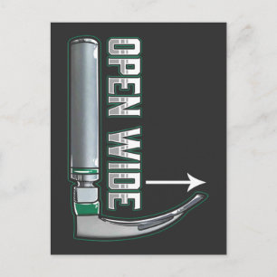 Carte Postale Intubation pour anesthésiste laryngoscope CRNA