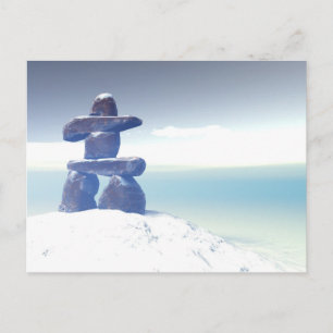 Carte postale inukshuk hiver