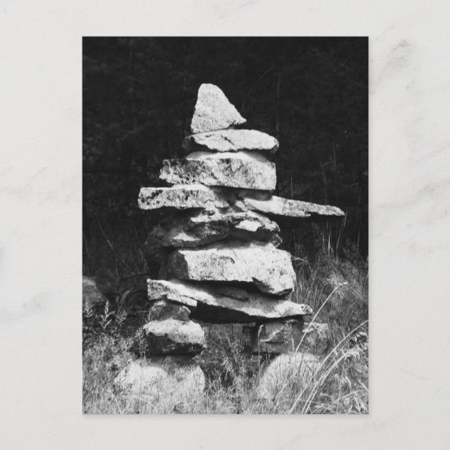 Carte Postale Inukshuk reste fort (Devant)