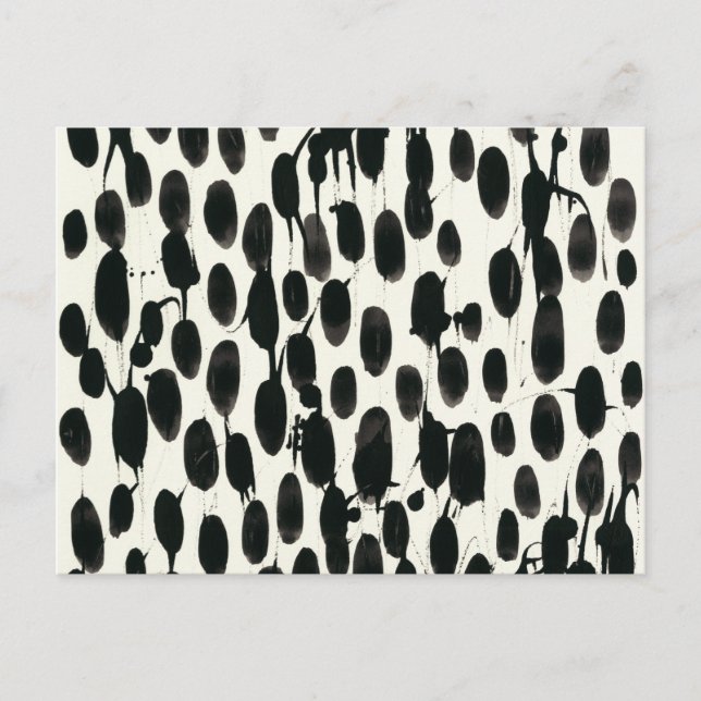 Carte Postale Invariable I | Aquarelle noire (Devant)