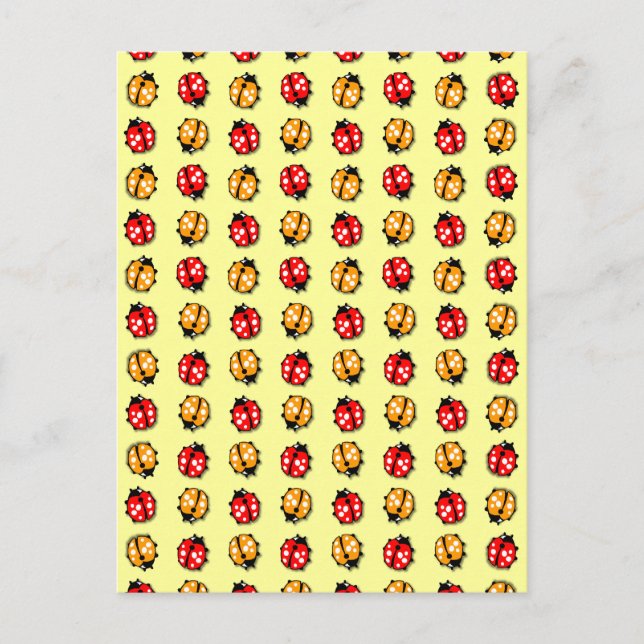 Carte Postale Invasion de coccinelles (Devant)
