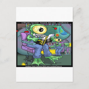 Carte Postale Invasion de la Terre 4 Débutants Cadeaux Drôles T-