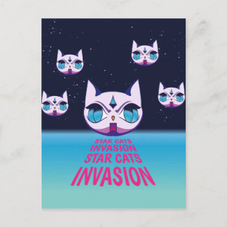 Carte Postale Invasion de Star Cats