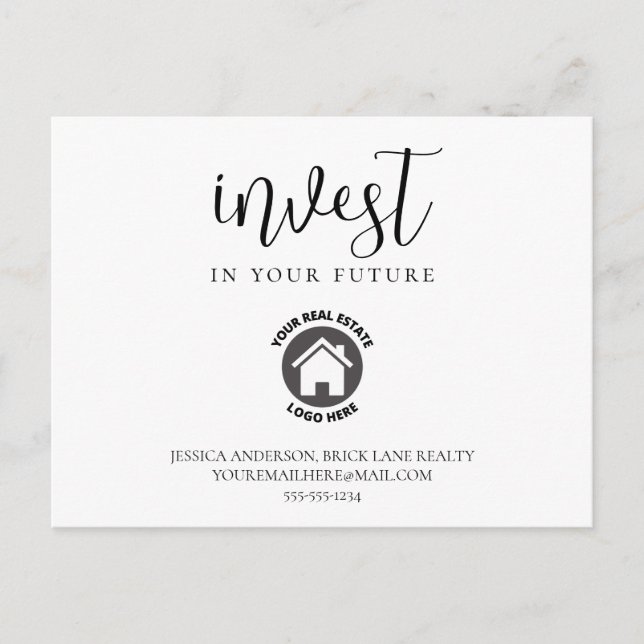 Carte Postale Investissez dans votre avenir Agriculture immobili (Devant)