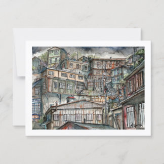 Carte Postale Invierno en los cerros de Valparaíso