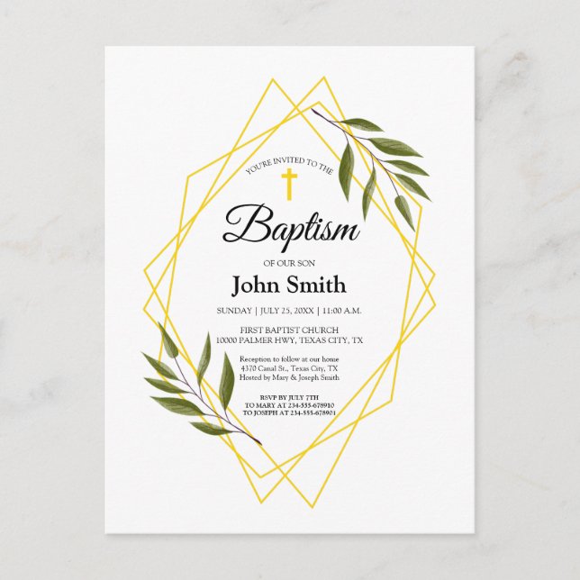 Carte Postale Invitación Bautizo (Devant)