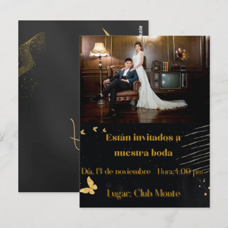 Carte Postale invitacion elegante bodas