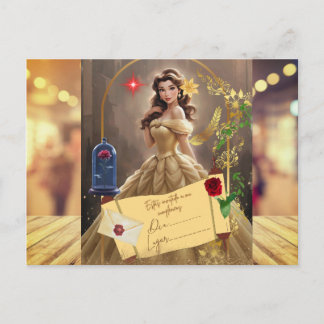 Carte Postale invitacion magica la bella y la bestia