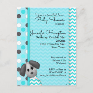 Carte postale Invitatio de baby shower de
