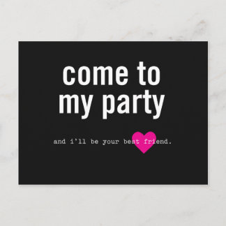 Carte Postale invitation
