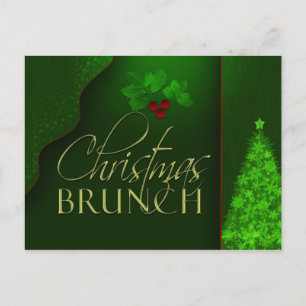 Carte Postale Invitation à Brunch de Noël personnalisé