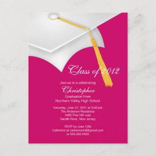 Carte Postale Invitation à la cérémonie de remise des diplômes d