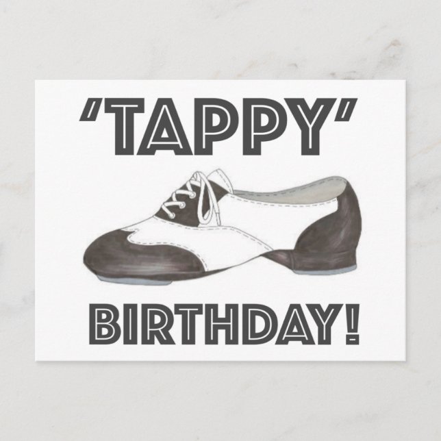 Carte Postale Invitation à la fête d'anniversaire de chaussure d (Devant)