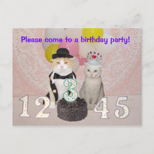Carte Postale Invitation à la fête d'anniversaire de l'enfant