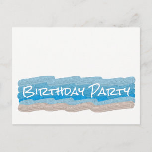 Carte Postale Invitation à la fête d'anniversaire Ocean Beach