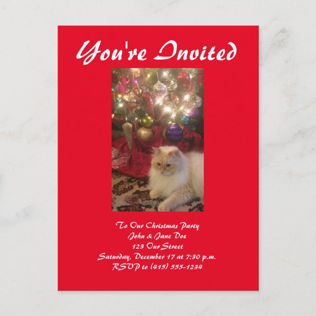 Carte Postale Invitation à la fête de Noël (Devant)