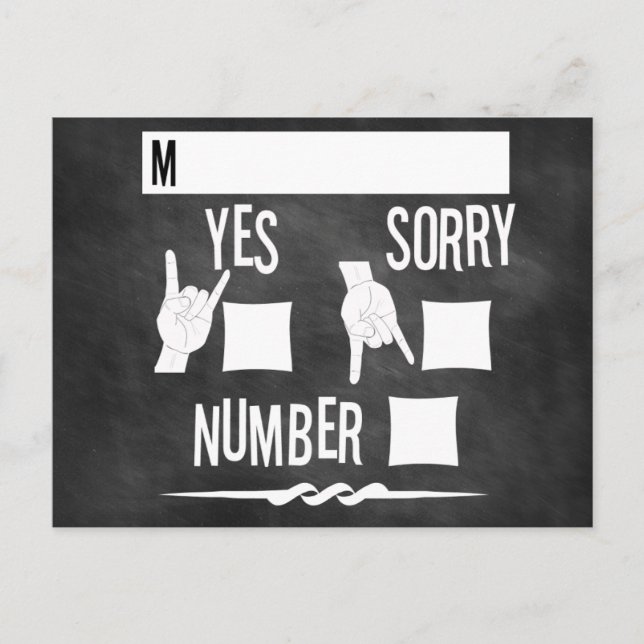 Carte Postale Invitation à participer à un mariage avec un table (Devant)