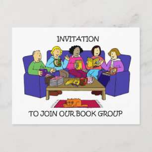 Carte Postale Invitation à rejoindre notre groupe de livres