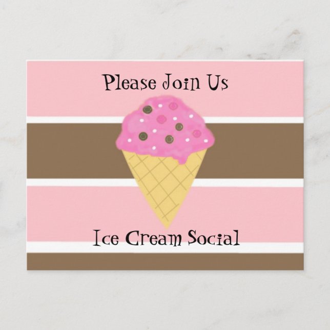 Carte Postale Invitation à une fête de glace (Devant)