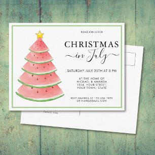 Carte Postale Invitation à une fête de Noël en juillet