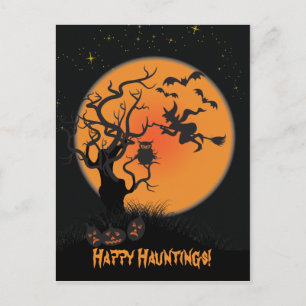 Carte Postale Invitation à une soirée de terreurs d'Halloween