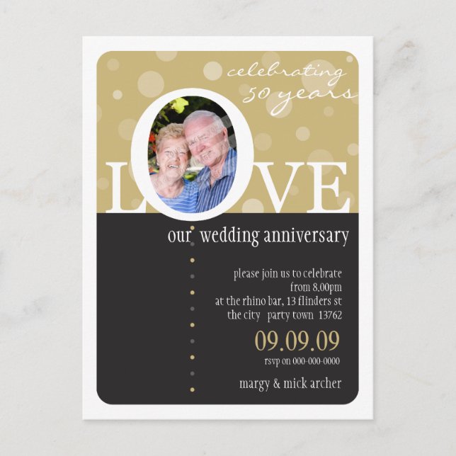 Carte Postale INVITATION ANNIVERSAIRE :: LOVEbubbles 1 (Devant)