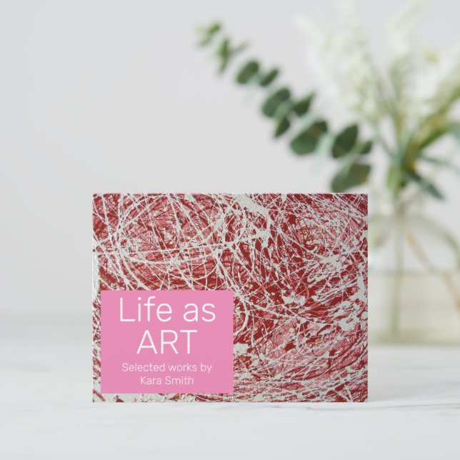 Carte postale Invitation Art Show (Debout devant)