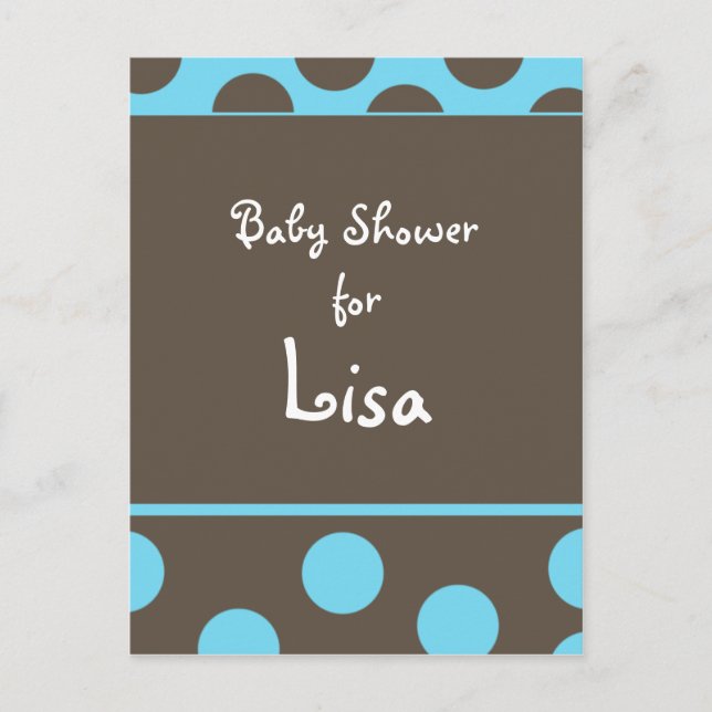 Carte Postale Invitation baby shower (Devant)