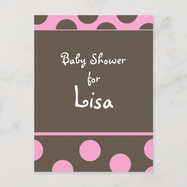 Carte Postale Invitation baby shower (Devant)