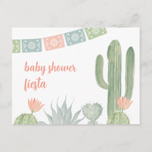 Carte postale Invitation Baby shower Fiesta
