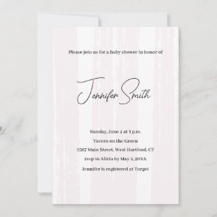 Carte postale INVITATION BABY SHOWER ROSE
