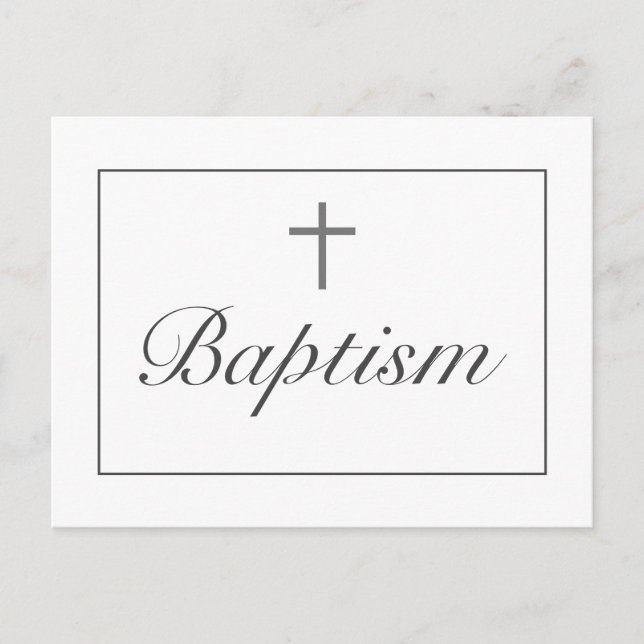 Carte postale Invitation Baptiste moderne (Devant)