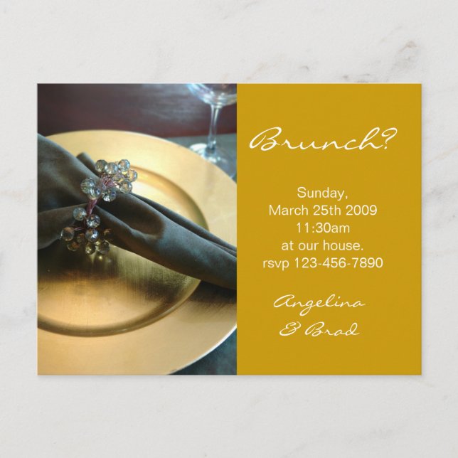Carte Postale Invitation Brunch (Devant)
