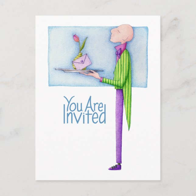 Carte postale Invitation Butler (Devant)