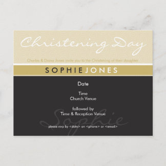 Carte Postale INVITATION CHRISTENING :: simplement super 3