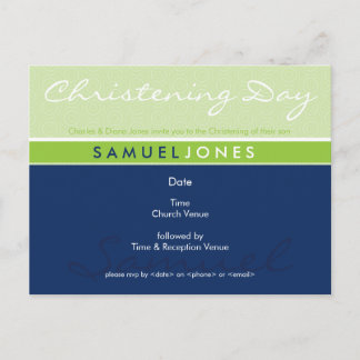 Carte Postale INVITATION CHRISTENING :: simplement super 4