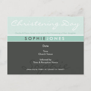 Carte Postale INVITATION CHRISTENING :: simplement super 5