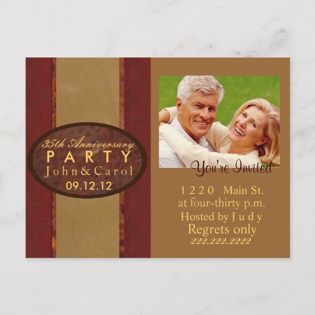 Carte Postale Invitation d'anniversaire (Devant)