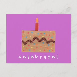Carte Postale Invitation d'anniversaire Karate Kat Graphics