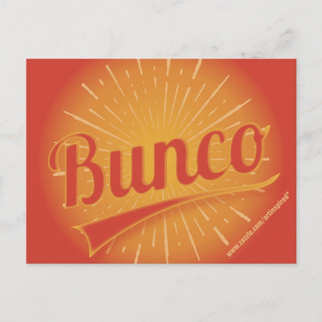 Carte Postale Invitation de Bunco Burst (Devant)