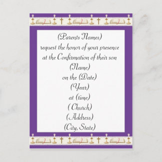 Carte Postale Invitation de confirmation